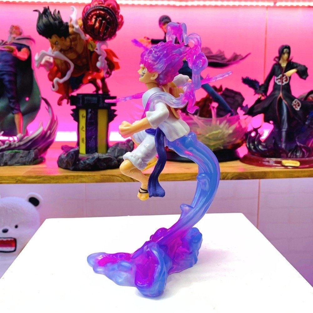 Mô hình đồ chơi - Luffy Gear 5 Nika trắng bản có vũ khí cầm tay trạng thái chiến đấu cao 22 cm - OnePiece  - Có Hộp Đẹp
