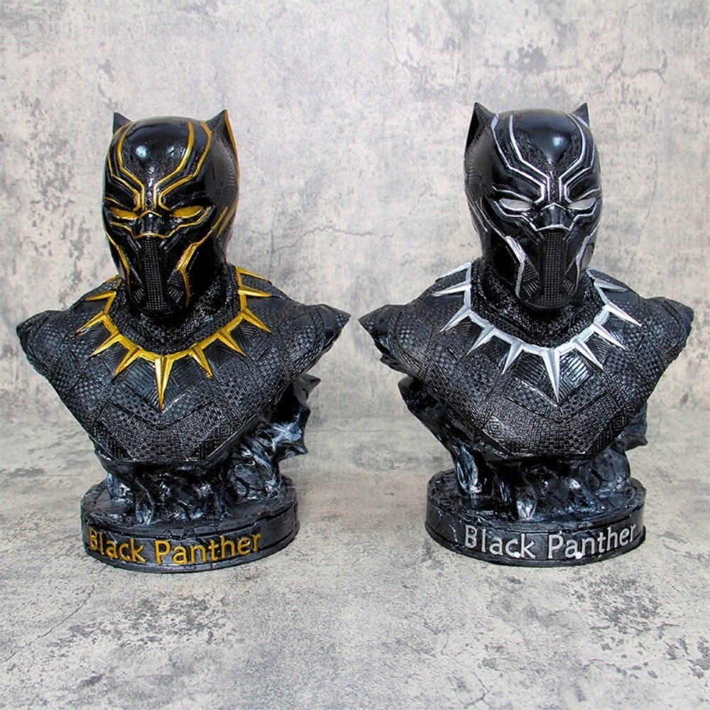 Hàng Loại 1 - Mô Hình Avenger Tượng bán thân Black Panther vàng ( Báo Đen ) cao 36 cm nặng 2.8 Kg - Figure Avenger - Hộp carton - N3-T5