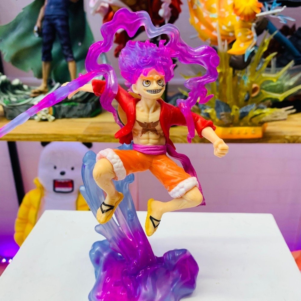Mô hình đồ chơi - Luffy Gear 5 Nika đỏ bản có vũ khí cầm tay trạng thái chiến đấu cao 22 cm - OnePiece  - Có Hộp Đẹp - N4-K5