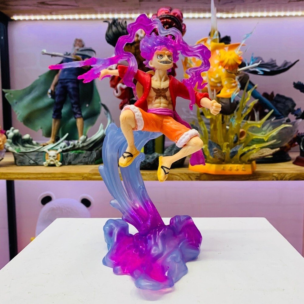 Mô hình đồ chơi - Luffy Gear 5 Nika đỏ bản có vũ khí cầm tay trạng thái chiến đấu cao 22 cm - OnePiece  - Có Hộp Đẹp - N4-K5