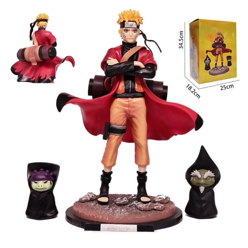 Mô hình Naruto hiền nhân 2 cóc đi kèm cao 30cm ,  ở base tỉ lệ 1/6  hàng nét siêu chất lượng - Naruto