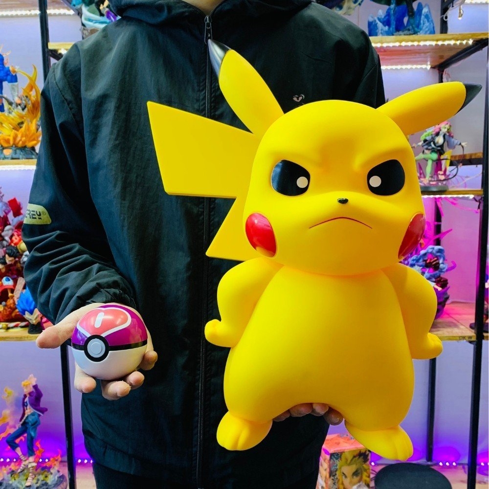 Hàng Loại 1 - Mô Hình đồ chơi -  Pikachu siêu to khổng lồ - cao 38cm rộng 18cm nặng 1.5kg - Pokemon - Bộ Pokemon - Có Vỏ Hộp màu - N1-K38-T3-S3