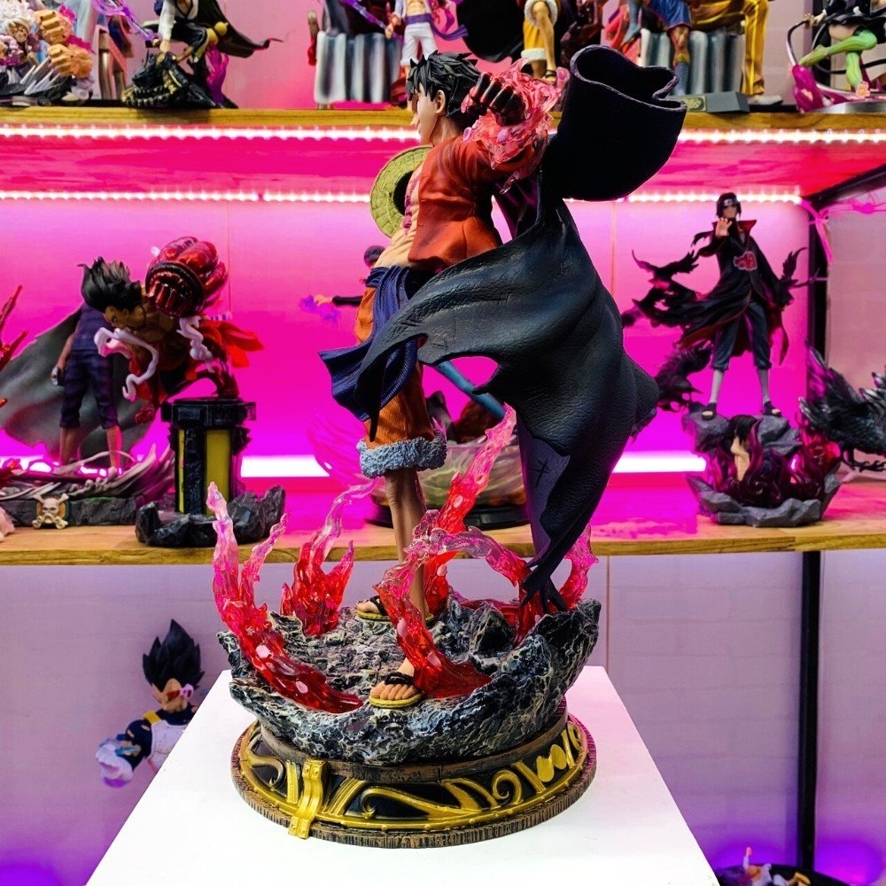 Hàng loại 1 - Mô Hình OnePiece Luffy nika gear 2 dáng đứng siêu ngầu 2 đầu thay thế có led usb ( ko có dây sạc ) cao 40cm nặng 2500g , Figure OnePiece - có vỏ hộp màu - N3-T5