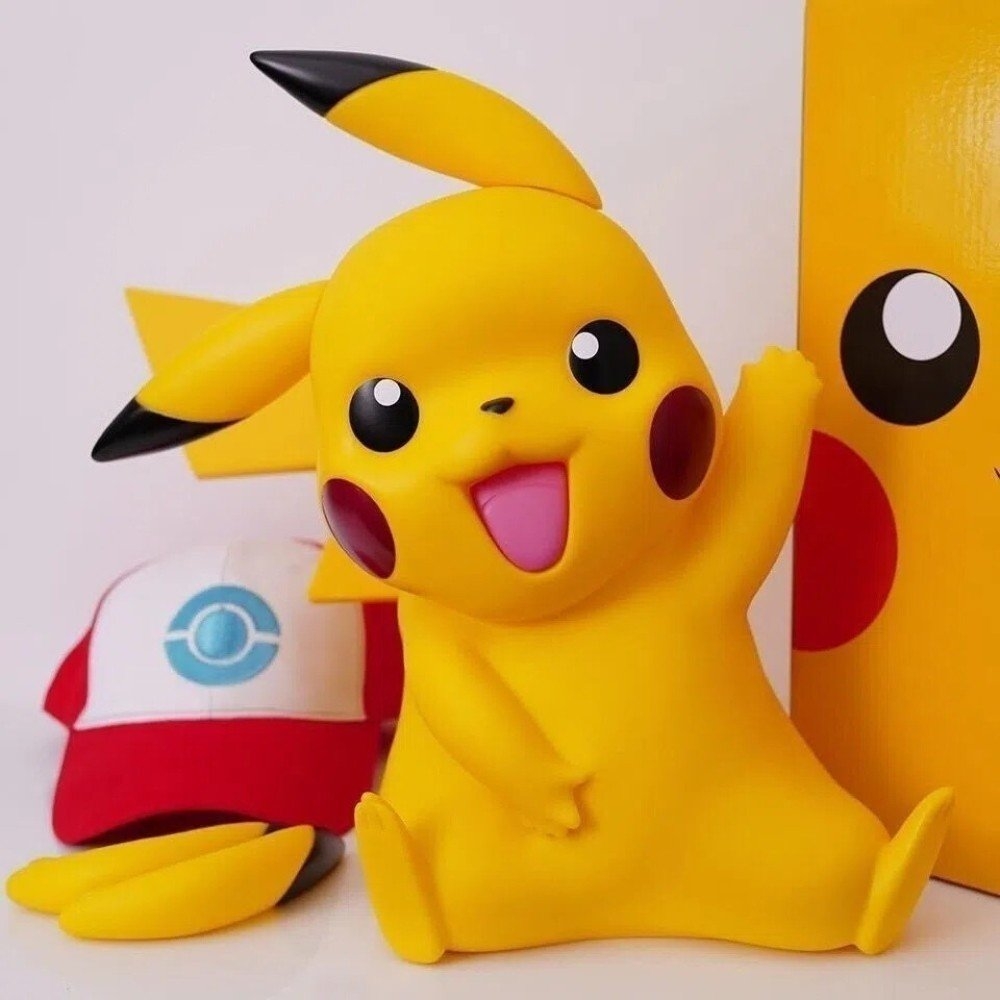 Hàng Loại 1 - Mô Hình đồ chơi -  Pikachu khổng lồ siêu cute - đi kèm 2 tai thay thế - cao 33cm nặng 1.6kg - Pokemon - Bộ Pokemon - Có Vỏ Hộp màu - N1-K37-T4-S6