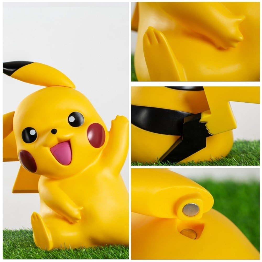 Hàng Loại 1 - Mô Hình đồ chơi -  Pikachu khổng lồ siêu cute - đi kèm 2 tai thay thế - cao 33cm nặng 1.6kg - Pokemon - Bộ Pokemon - Có Vỏ Hộp màu - N1-K37-T4-S6