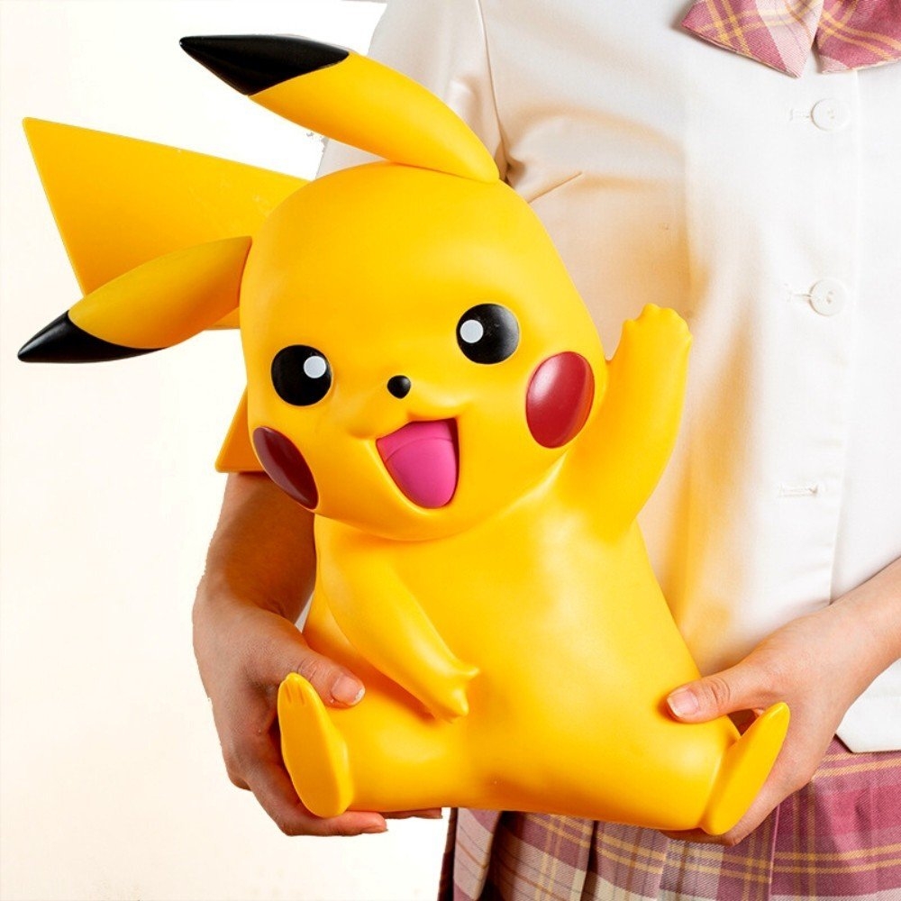Hàng Loại 1 - Mô Hình đồ chơi -  Pikachu khổng lồ siêu cute - đi kèm 2 tai thay thế - cao 33cm nặng 1.6kg - Pokemon - Bộ Pokemon - Có Vỏ Hộp màu - N1-K37-T4-S6