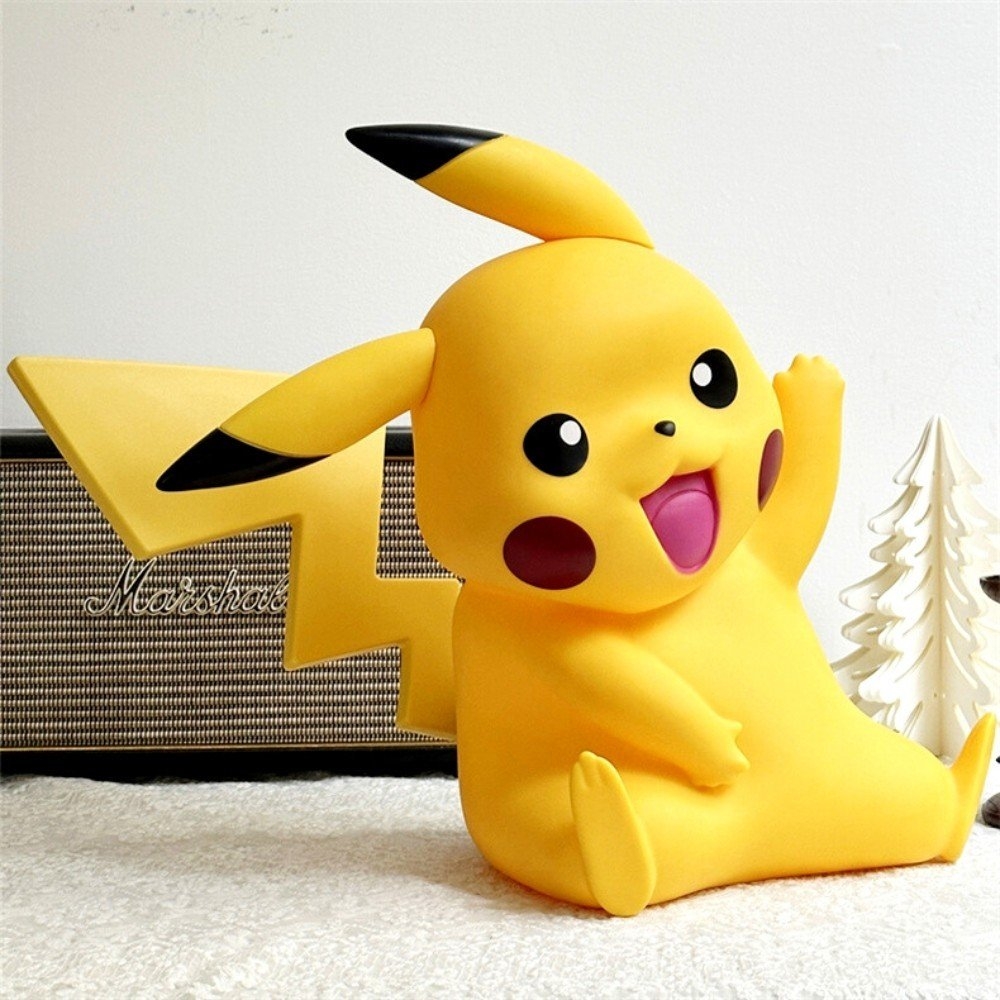 Hàng Loại 1 - Mô Hình đồ chơi -  Pikachu khổng lồ siêu cute - đi kèm 2 tai thay thế - cao 33cm nặng 1.6kg - Pokemon - Bộ Pokemon - Có Vỏ Hộp màu - N1-K37-T4-S6