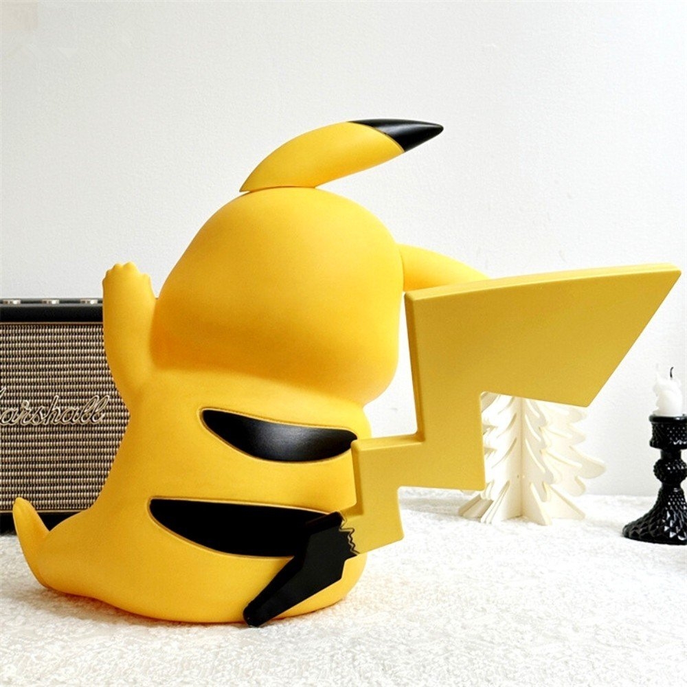 Hàng Loại 1 - Mô Hình đồ chơi -  Pikachu khổng lồ siêu cute - đi kèm 2 tai thay thế - cao 33cm nặng 1.6kg - Pokemon - Bộ Pokemon - Có Vỏ Hộp màu - N1-K37-T4-S6