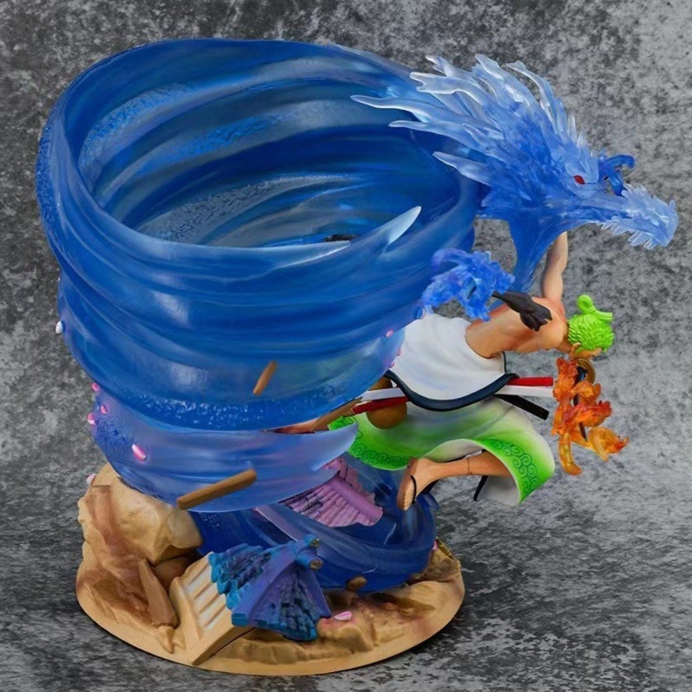 Mô Hình OnePiece Zoro wano hiệu ứng lốc xoáy siêu đẹp - Bản cao cấp -  cao 28cm - nặng 2800gram - Figure OnePiece - Có Hộp Carton