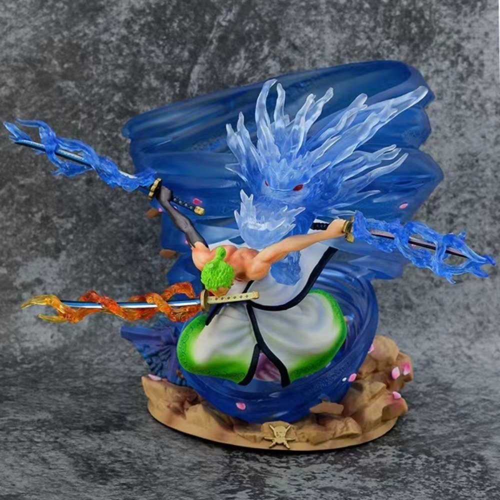Mô Hình OnePiece Zoro wano hiệu ứng lốc xoáy siêu đẹp - Bản cao cấp -  cao 28cm - nặng 2800gram - Figure OnePiece - Có Hộp Carton