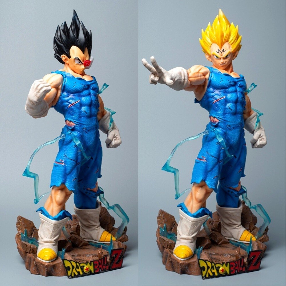 Mô Hình Dragon Ball Vegeta chiến đấu siêu ngầu có 2 đầu thay thế có led + 2 tay thay thế cao 47cm nặng 3.5kg7  - Figure DragonBall - Có hộp màu