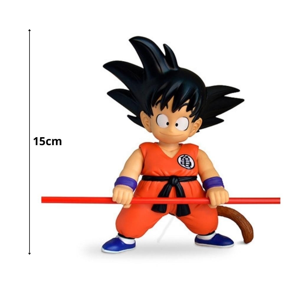 Mô hình DragonBall Songoku hồi nhỏ cầm gậy siêu dễ thương cao 15cm , nặng 300g - Dragon Ball - có hộp màu - N1-K46-T1-S1