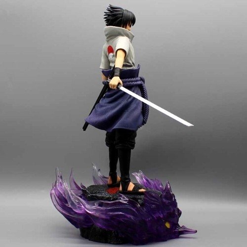 Mô hình Naruto Sasuke siêu ngầu có led ở base cao 39cm nặng 2100 gram -  Figure Naruto - Có hộp màu to đẹp
