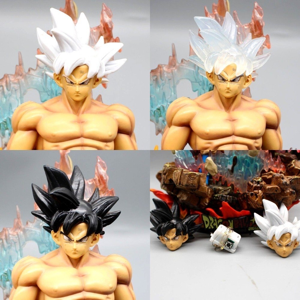 Hàng Cao Cấp -  Mô Hình DragonBall Songoku vô cực + 3 đầu thay thế - cao 33cm nặng 2000g , Figure DragonBall - Có Hộp màu N2