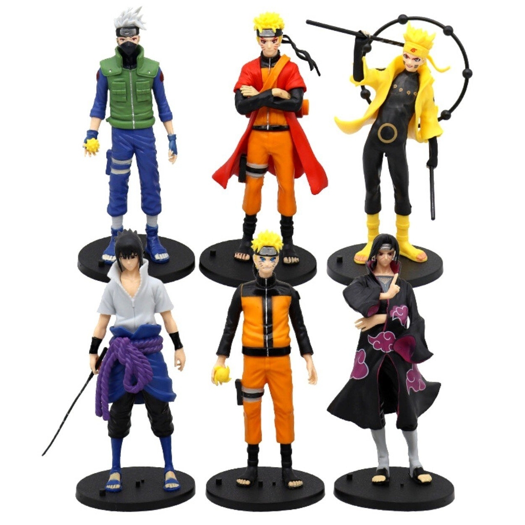 ( Giá 1 con - Bộ 6 con - Đặt Số Lượng 6 ) - Mô hình Ninja ( no brand ) Bộ 6 các nhân vật - Cao 18cm - nặng 100gram  - No Box - (VAT G873-79) K144-T1-S11