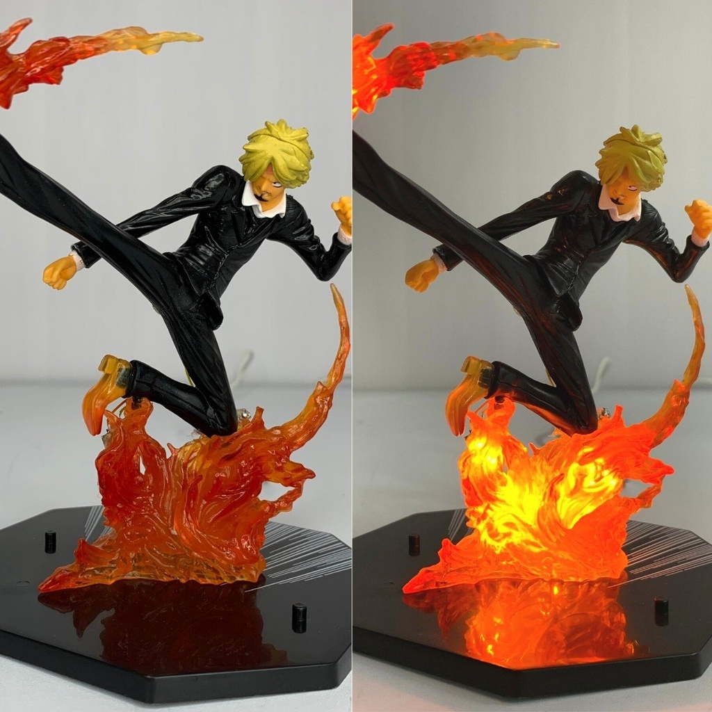 Mô hình OnePiece Sanji đế không có chữ có led USB  Cao 16cm - Bộ Fzero - One Piece - No Box - N5