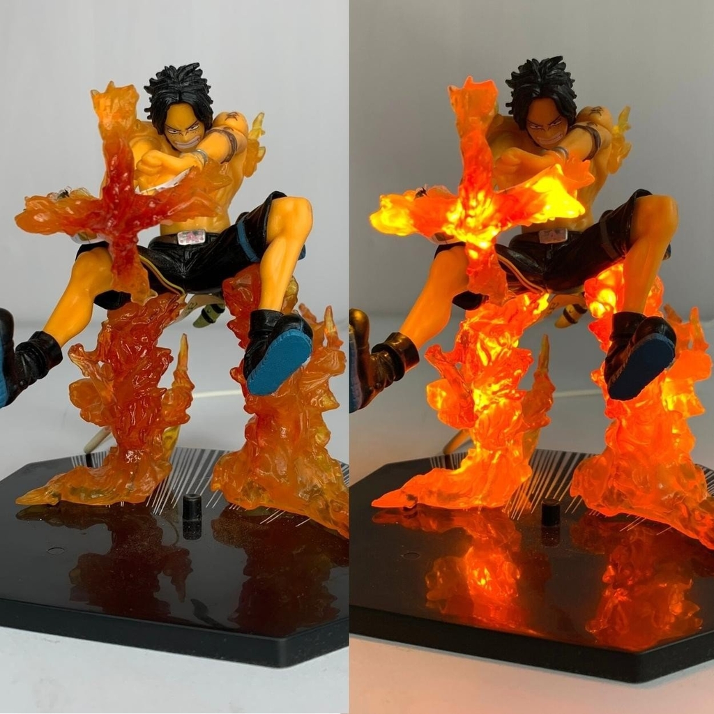 Mô hình OnePiece ACE V2 hàng siêu đẹp đế không chữ có led USB - No Box - Bộ FZ - One Piece - No Box - N2