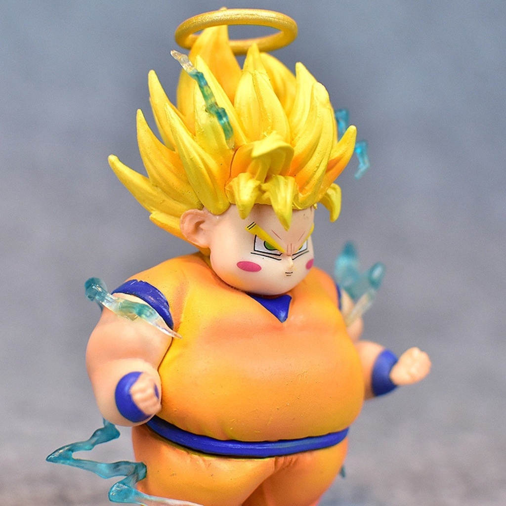 Mô Hình Dragon Ball Songoku béo có hiệu ứng tia sét đẹp hàng cao cấp , cao 9cm - Figure DragonBall - No box - N1-K49-T3-S3