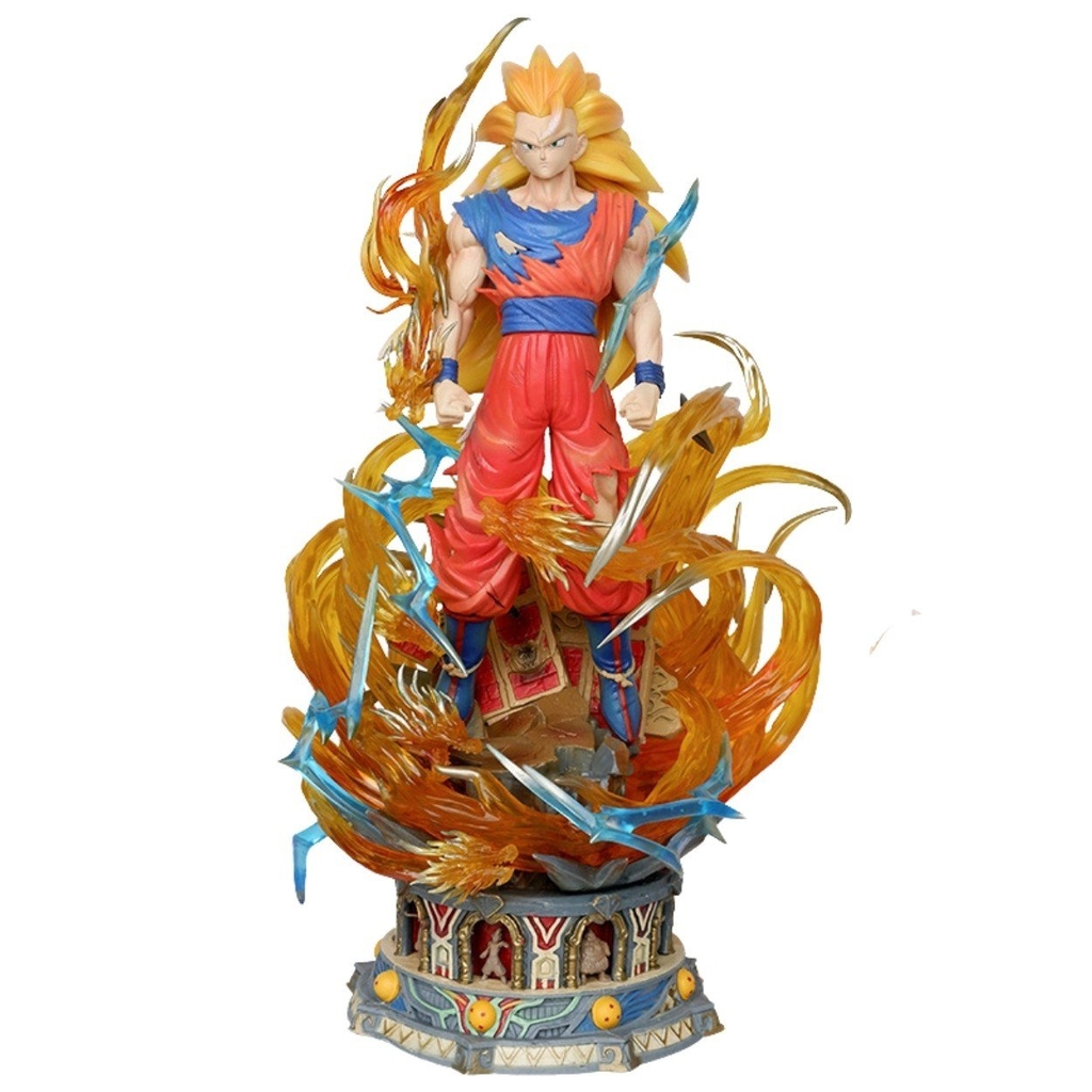 Mô hình DragonBall SonGoku SSJ3 base siêu chất 2 đầu thay thế - hàng cao cấp - Cao 40cm - Nặng 3900 Gram - Dragon Ball - Có Hộp màu - N3-T5