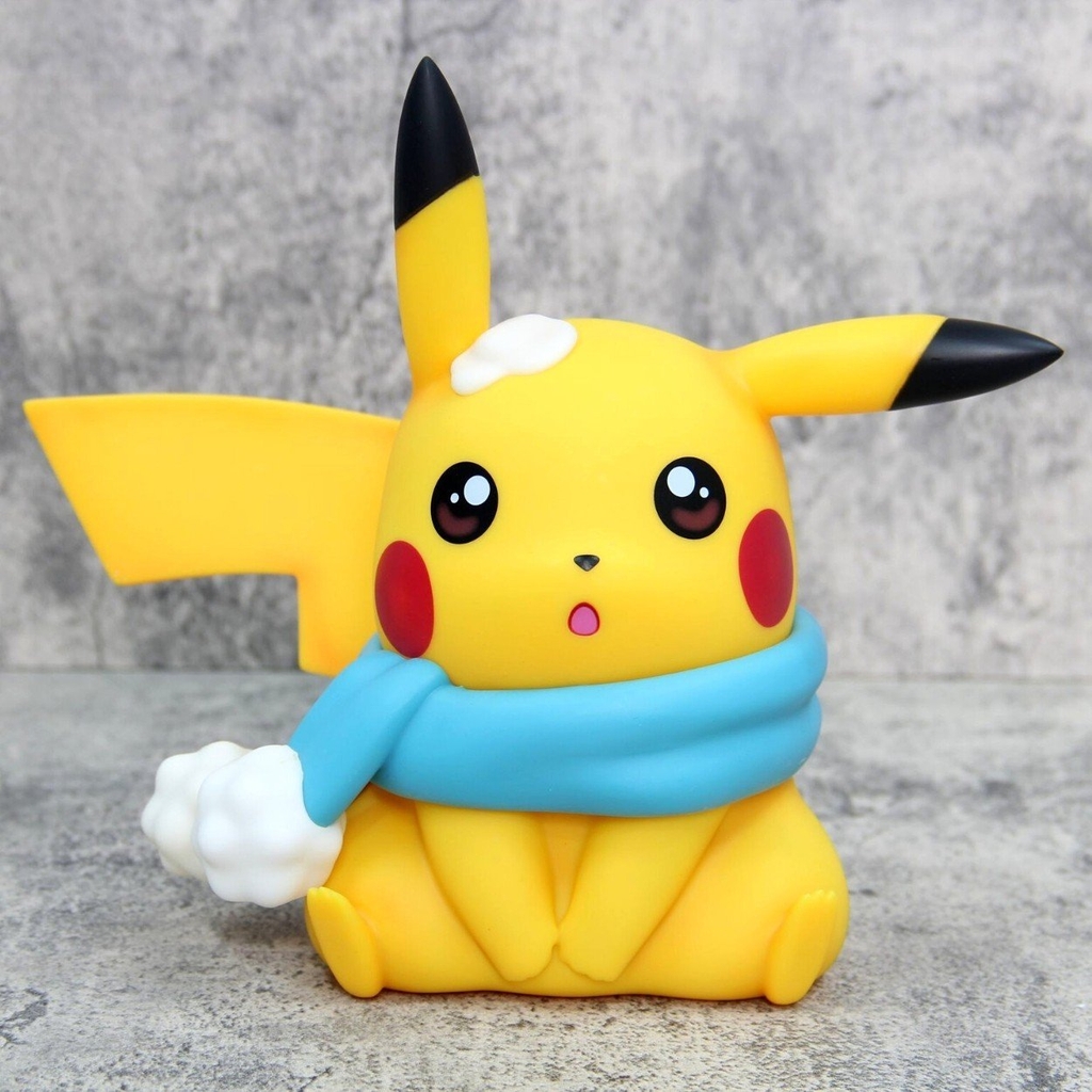 Hàng Loại 1 - Mô Hình đồ chơi -  Pikachu quấn khăn siêu cute  - cao 23cm nặng 450g - Pokemon - Bộ Pokemon - Có Vỏ Hộp màu