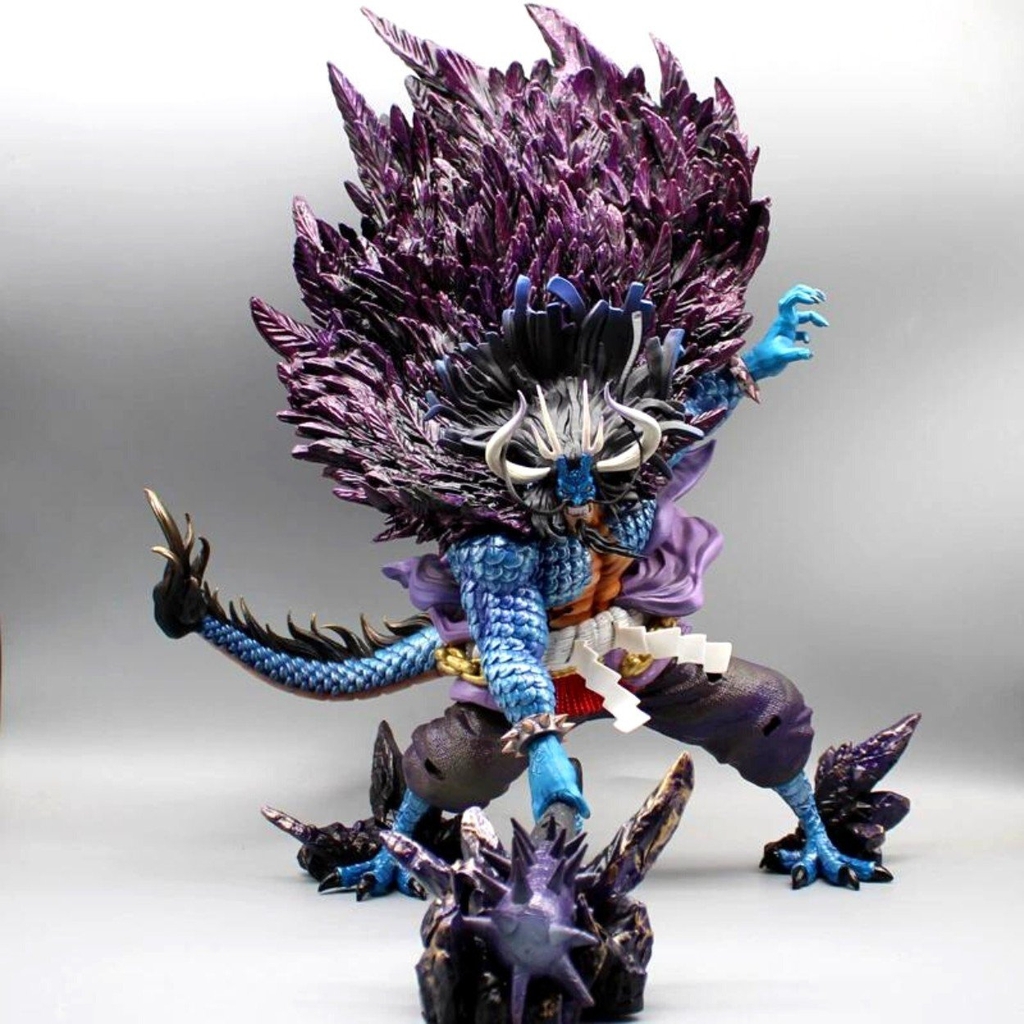 Hàng Loại 1 - Mô Hình OnePiece Kaido dạng rồng siêu đẹp Cao 51cm - rộng 41cm - nặng 5kg + phụ kiện đi kèm Haki + chùy + nam châm đính kèm - Figure OnePiece - Có Hộp - N1-K37-T3-S4