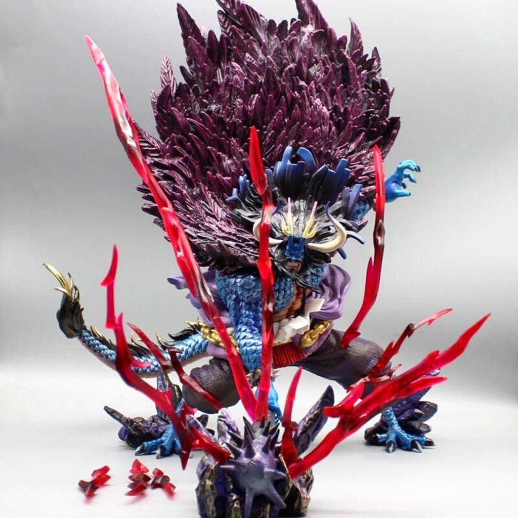 Hàng Loại 1 - Mô Hình OnePiece Kaido dạng rồng siêu đẹp Cao 51cm - rộng 41cm - nặng 5kg + phụ kiện đi kèm Haki + chùy + nam châm đính kèm - Figure OnePiece - Có Hộp - N1-K37-T3-S4