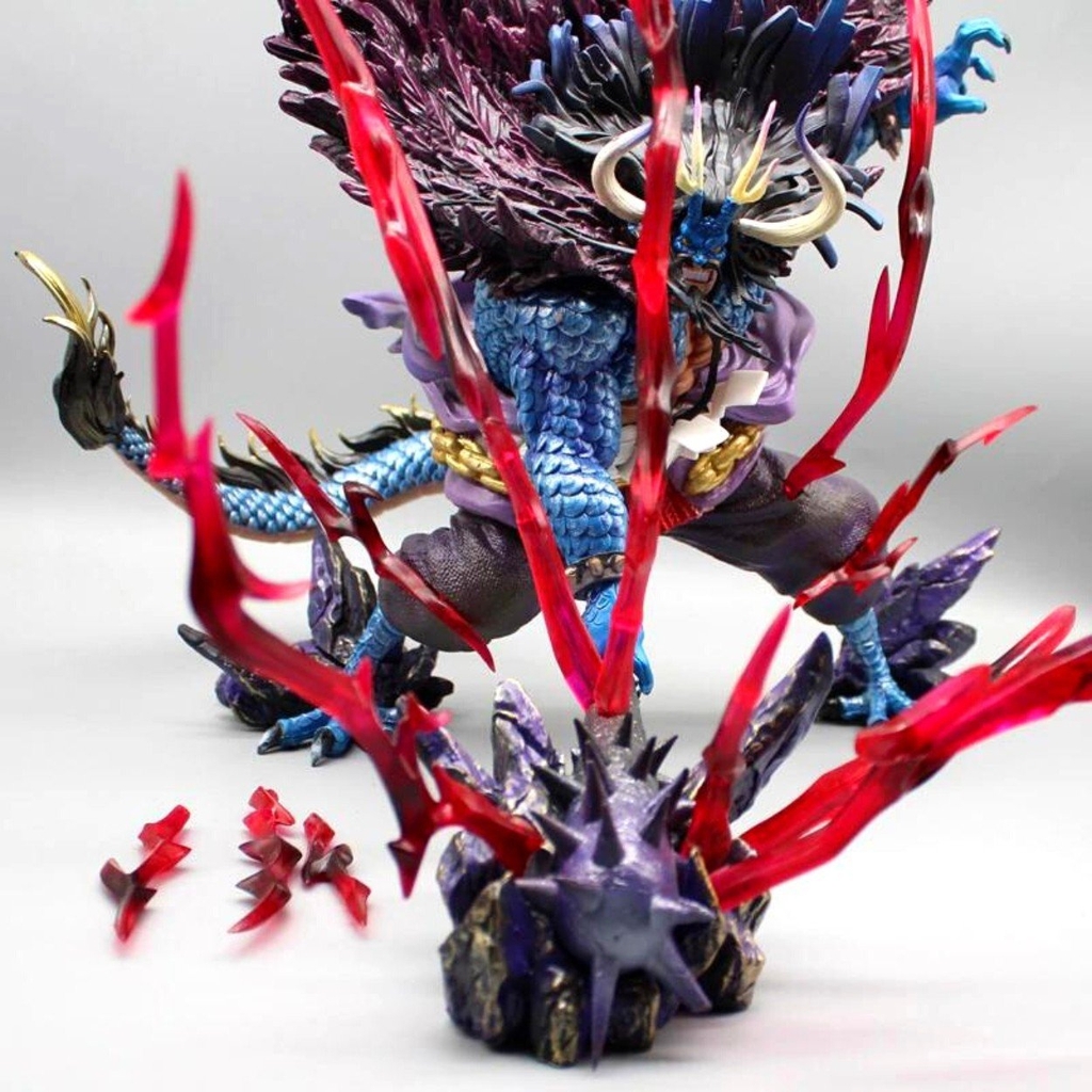 Hàng Loại 1 - Mô Hình OnePiece Kaido dạng rồng siêu đẹp Cao 51cm - rộng 41cm - nặng 5kg + phụ kiện đi kèm Haki + chùy + nam châm đính kèm - Figure OnePiece - Có Hộp - N1-K37-T3-S4
