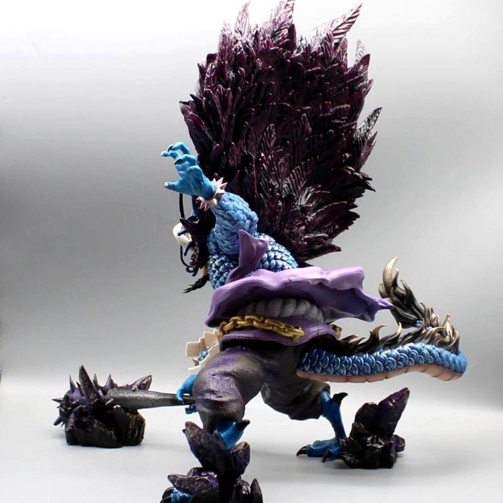 Hàng Loại 1 - Mô Hình OnePiece Kaido dạng rồng siêu đẹp Cao 51cm - rộng 41cm - nặng 5kg + phụ kiện đi kèm Haki + chùy + nam châm đính kèm - Figure OnePiece - Có Hộp - N1-K37-T3-S4