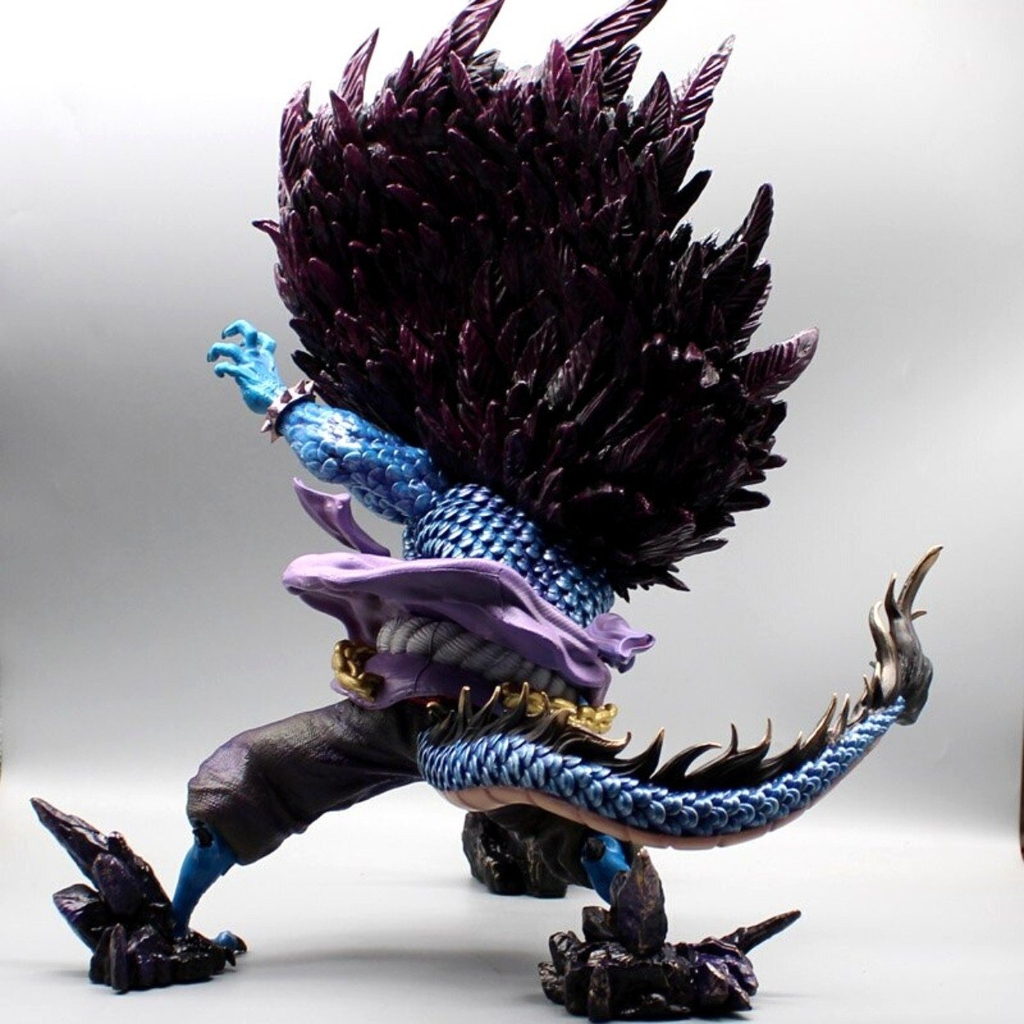 Hàng Loại 1 - Mô Hình OnePiece Kaido dạng rồng siêu đẹp Cao 51cm - rộng 41cm - nặng 5kg + phụ kiện đi kèm Haki + chùy + nam châm đính kèm - Figure OnePiece - Có Hộp - N1-K37-T3-S4