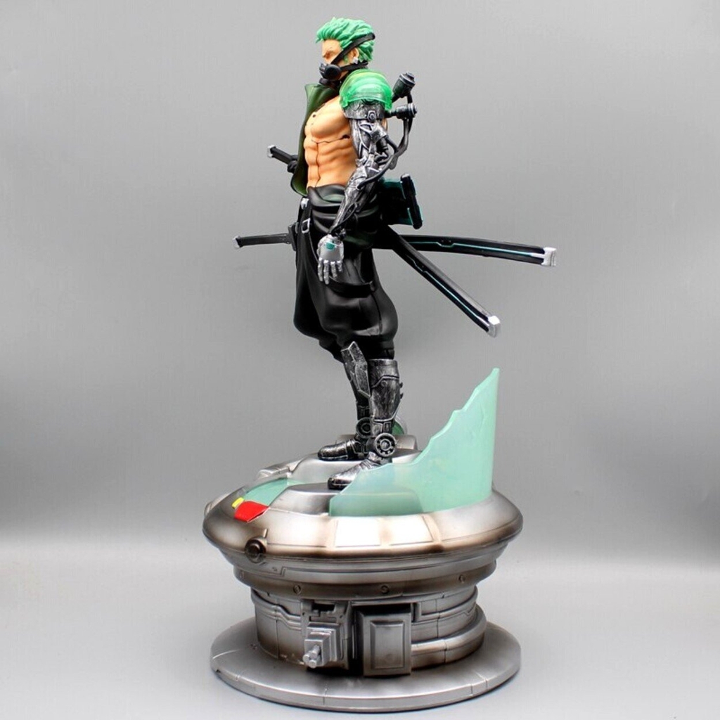 Mô Hình OnePiece Zoro máy móc - Cao 43 - rộng 28 - nặng 2kg8 + Có 1 bán thân + Có LED - Figure OnePiece - Có Hộp