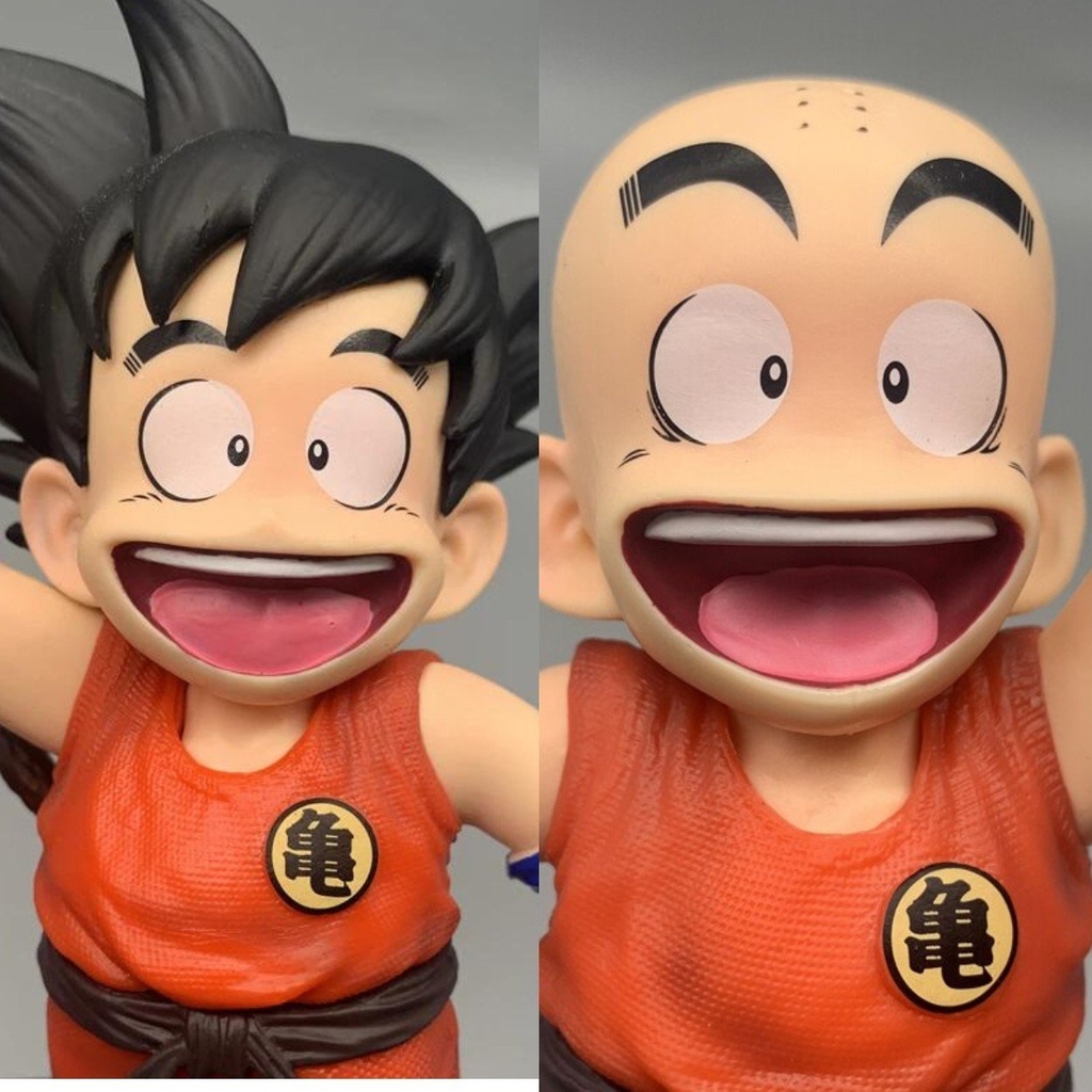 Mô Hình DragonBall Goku và krillin - Cao 15cm - rộng 13cm - nặng 390gram - Figure DragonBall - Có Hộp màu