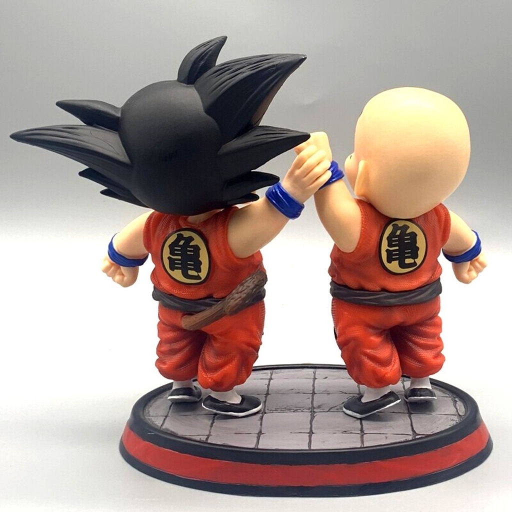 Mô Hình DragonBall Goku và krillin - Cao 15cm - rộng 13cm - nặng 390gram - Figure DragonBall - Có Hộp màu