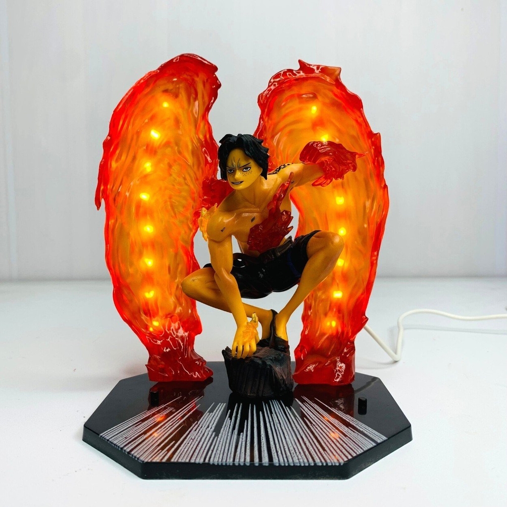 Mô hình OnePiece Ace Cánh Lửa siêu đẹp cao 16cm có led USB - One Piece - No Box - N5