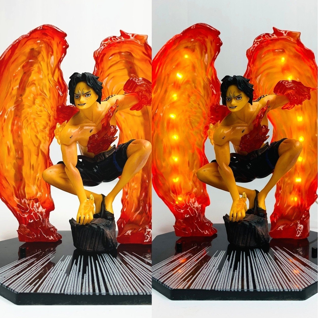 Mô hình OnePiece Ace Cánh Lửa siêu đẹp cao 16cm có led USB - One Piece - No Box - N5
