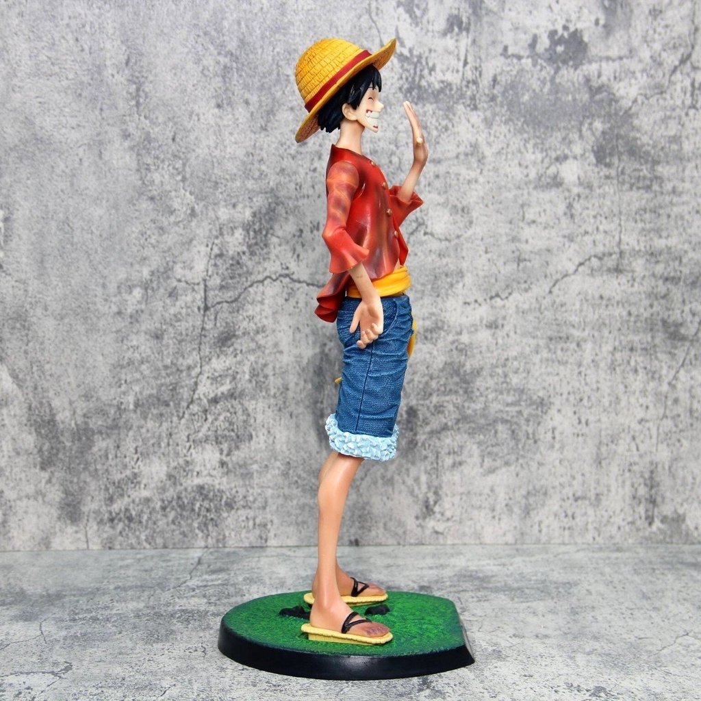 Mô Hình OnePiece Mô Hình Luffy xin chào - Cao 42cm - rộng 18cm - nặng 1kg1 +  có đế đi kèm - One Piece - box bìa  - N1-K30-T5-S2