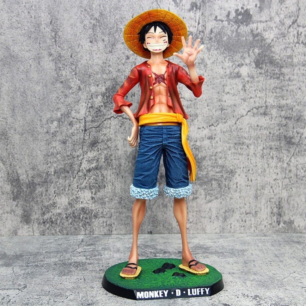 Mô Hình OnePiece Mô Hình Luffy xin chào - Cao 42cm - rộng 18cm - nặng 1kg1 +  có đế đi kèm - One Piece - box bìa  - N1-K30-T5-S2