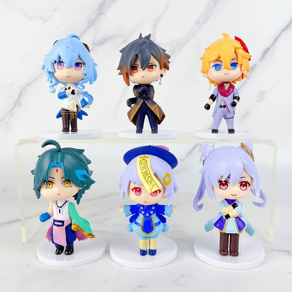 Mô Hình Genshin Bộ 6 nhân vật bản A cao 8cm nặng 300 gram - Figure  Genshin Impact - no box -K19-T2-S6