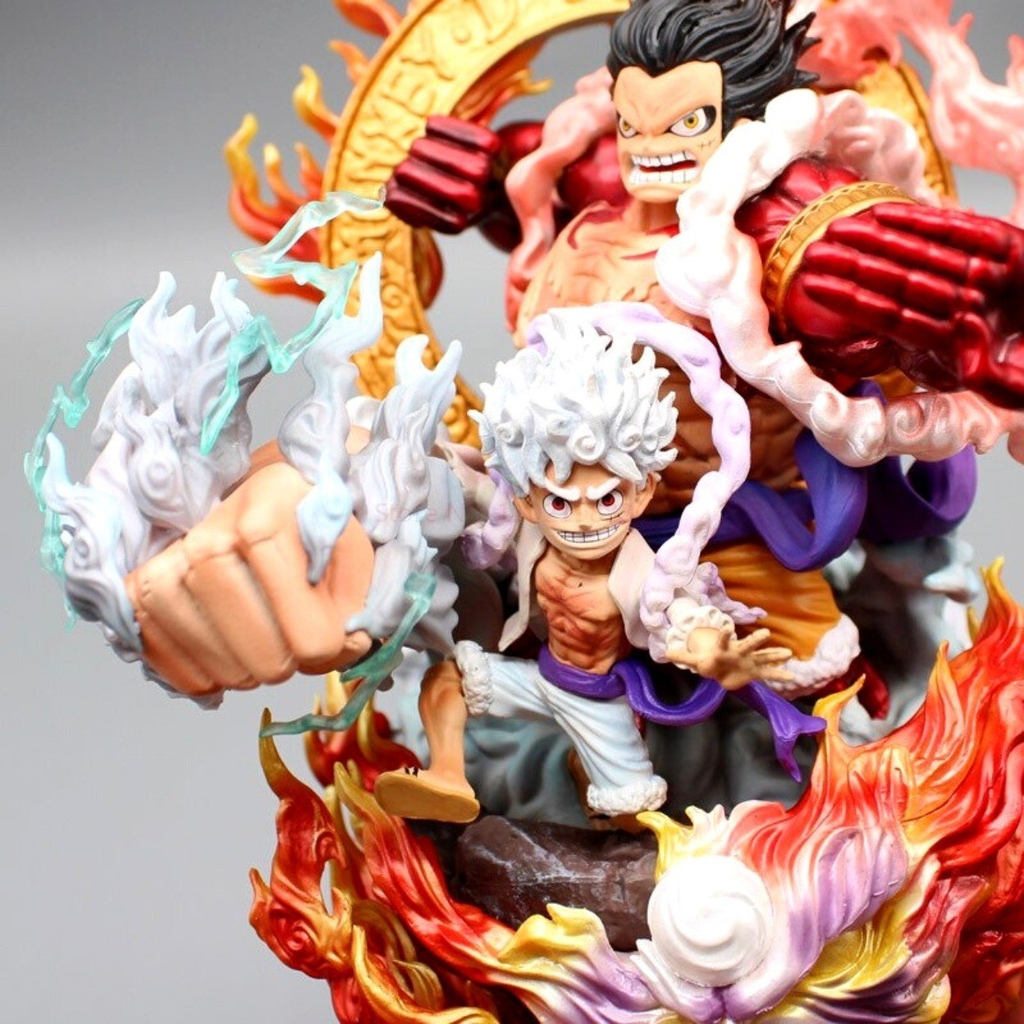 Hàng Cao Cấp -Mô Hình OnePiece Mô Hình Luffy Gear 5 kết hợp Gear 4 - Cao 23cm - nặng 1kg - One Piece - box màu - N1-K55-T4-S3