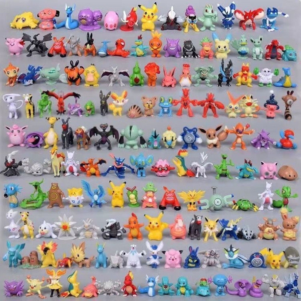 Mô Hình Pokemon tổng hợp 144 mẫu Pokemon nhỏ / lớn - 1 túi to , gồm 6 túi , mỗi túi 24 loại - Cao 3-5cm - nặng 250gram + Bọc túi Nilon - N3-K46-T3-S2