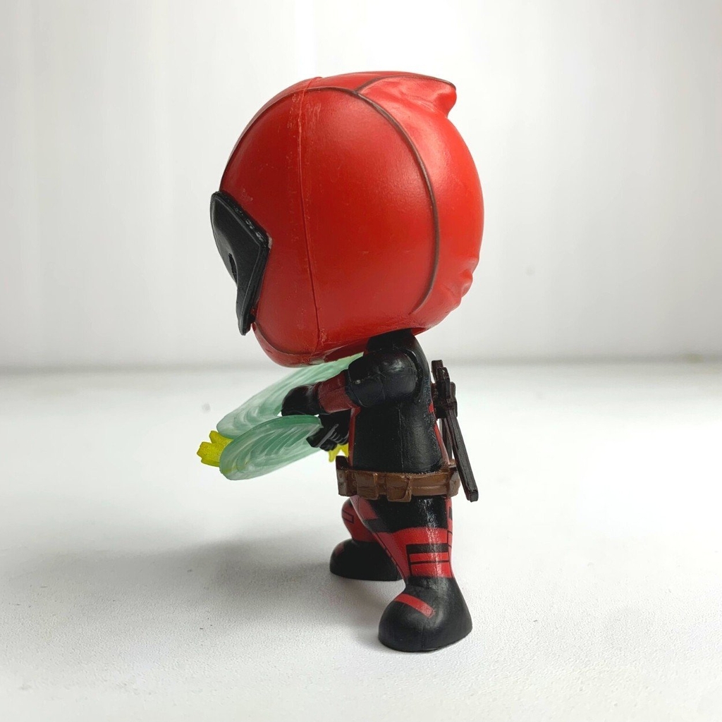 Mô hình Deadpool chiến đấu - Cao 10cm - nặng 100gram + Phụ kiện đi kèm : 2 kiếm hiệu ứng + Full Box - có hộp màu