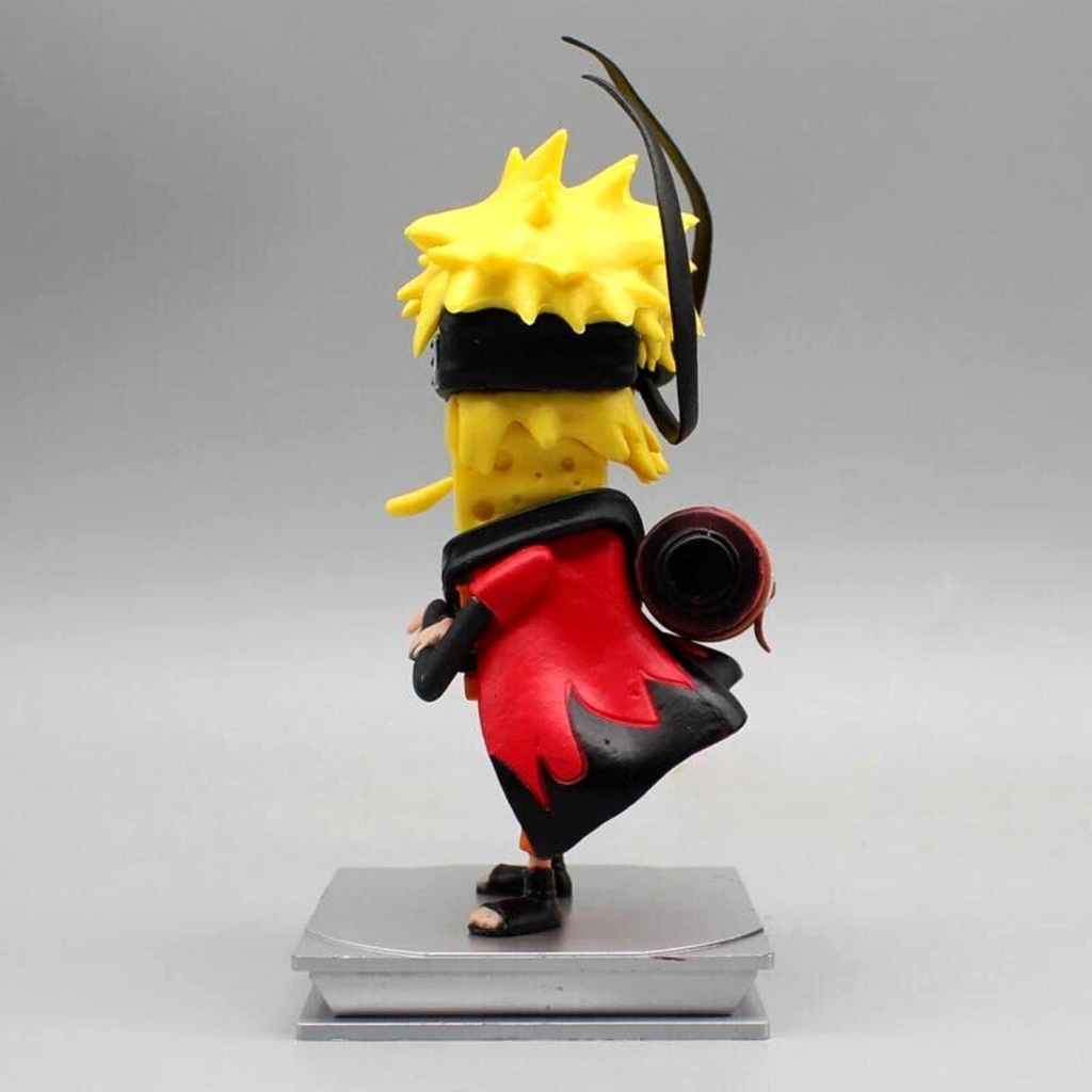 Mô hình SpongeBob cosplay Naruto - Cao 14cm - nặng 230gram - Phụ kiện : có đế đi kèm + Có Box Màu + Bọc túi nilon - Figure Naruto - Có Hộp Màu