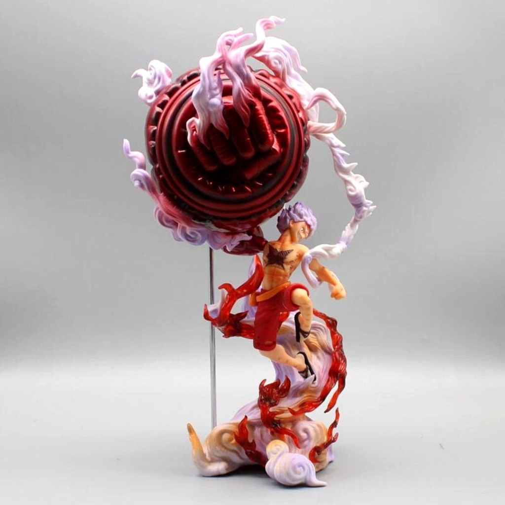 Mô Hình OnePiece Luffy nika gear 5 trạng thái chiến đấu siêu ngầu Cao 31cm - nặng 950gram - Phụ kiện đi kèm : 1 tay to + 1 tay haki cầm sét + 1 tay lửa + 1 thanh kim loại , Figure OnePiece - có vỏ hộp màu N1-K32-T5-S2