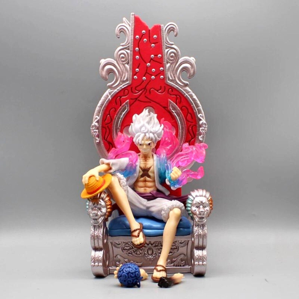 Mô Hình OnePiece Luffy nika gear 5 ngồi ghế Im sama - Cao 31cm - rộng 14cm - nặng 940gram - Phụ kiện : 3 tay thay thế, Figure OnePiece - có vỏ hộp màu - N1-K33-T5-S2