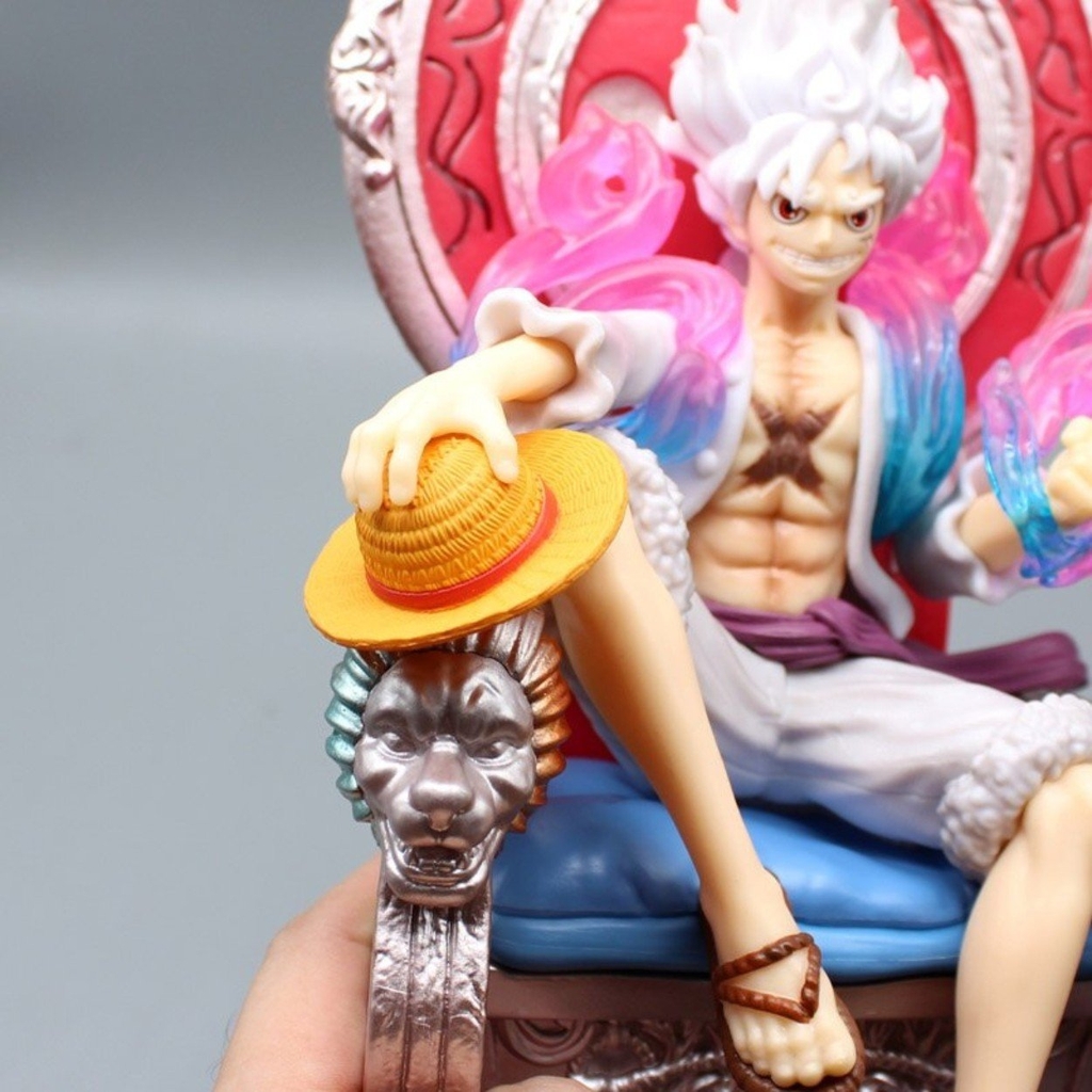 Mô Hình OnePiece Luffy nika gear 5 ngồi ghế Im sama - Cao 31cm - rộng 14cm - nặng 940gram - Phụ kiện : 3 tay thay thế, Figure OnePiece - có vỏ hộp màu - N1-K33-T5-S2