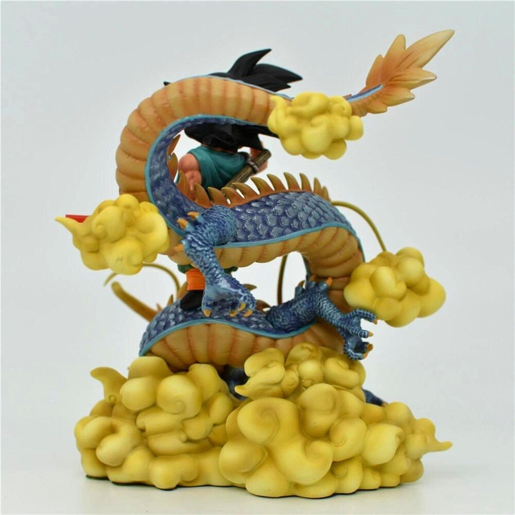 Mô hình DragonBall Goku kid cưỡi rồng chào tạm biệt - Cao 13cm - rộng 11cm - nặng 250gram - Dragon Ball -  Box màu - N1-K53-T1-S1