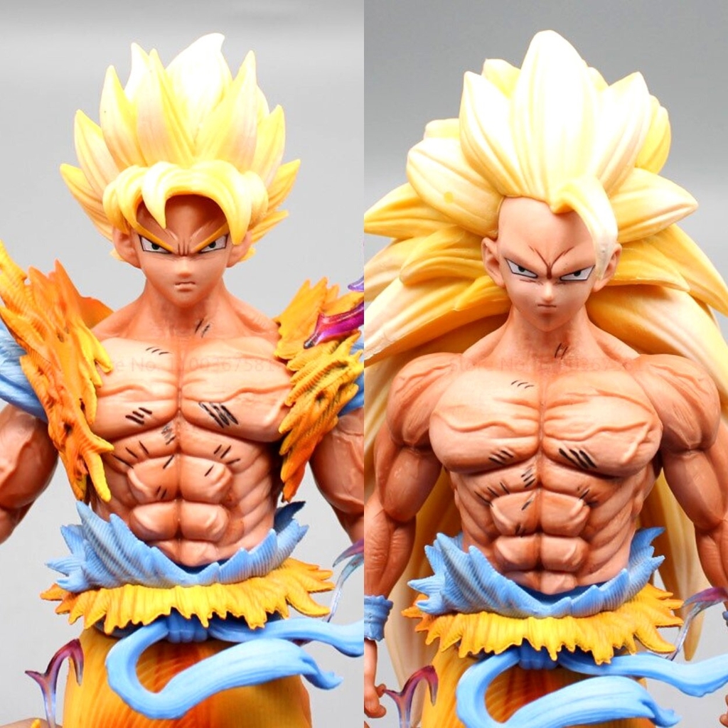 Mô hình DragonBall SonGoku SSJ3 hàng cao cấp siêu ngầu - Cao 35cm - nặng 3kg - Phụ Kiện : 2 thân + 2 Bệ đỡ thân + 2 đầu thay thế - Dragon Ball - Có Hộp màu - N1-K39-T5-S1