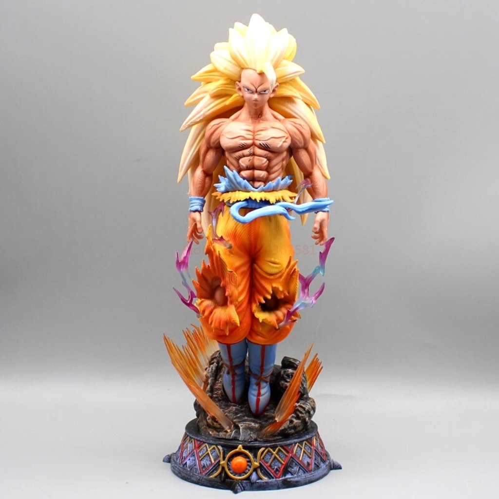 Mô hình DragonBall SonGoku SSJ3 hàng cao cấp siêu ngầu - Cao 35cm - nặng 3kg - Phụ Kiện : 2 thân + 2 Bệ đỡ thân + 2 đầu thay thế - Dragon Ball - Có Hộp màu - N1-K39-T5-S1