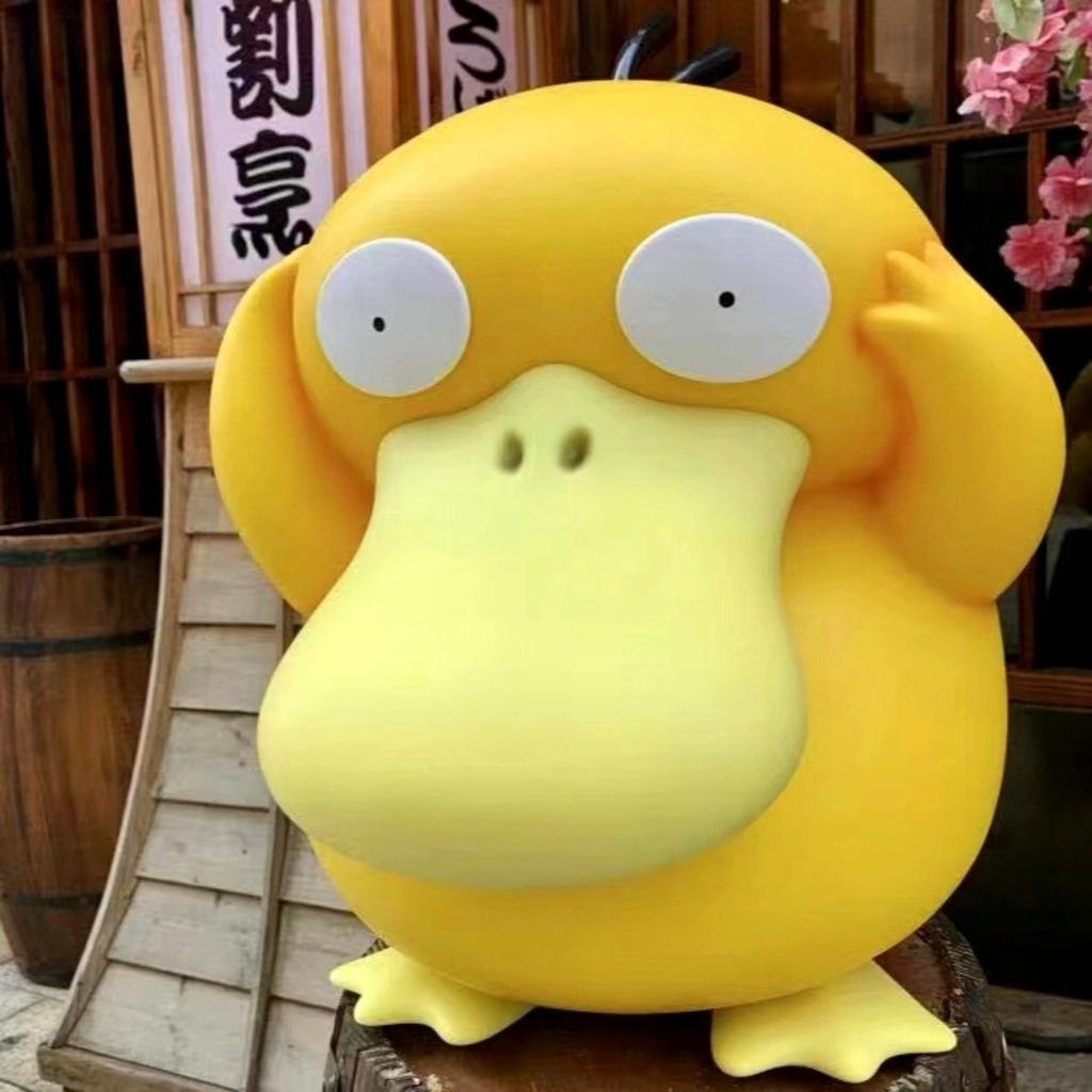 Hàng Loại 1 - Mô Hình POKEMON Vịt Koduck - Cao 38cm - rộng 25cm - nặng 3kg5 - Phụ kiện : 1 tóc + 3 mắt thay thế - Bộ Pokemon - Có Vỏ Hộp màu - N1-K37-T4-S4
