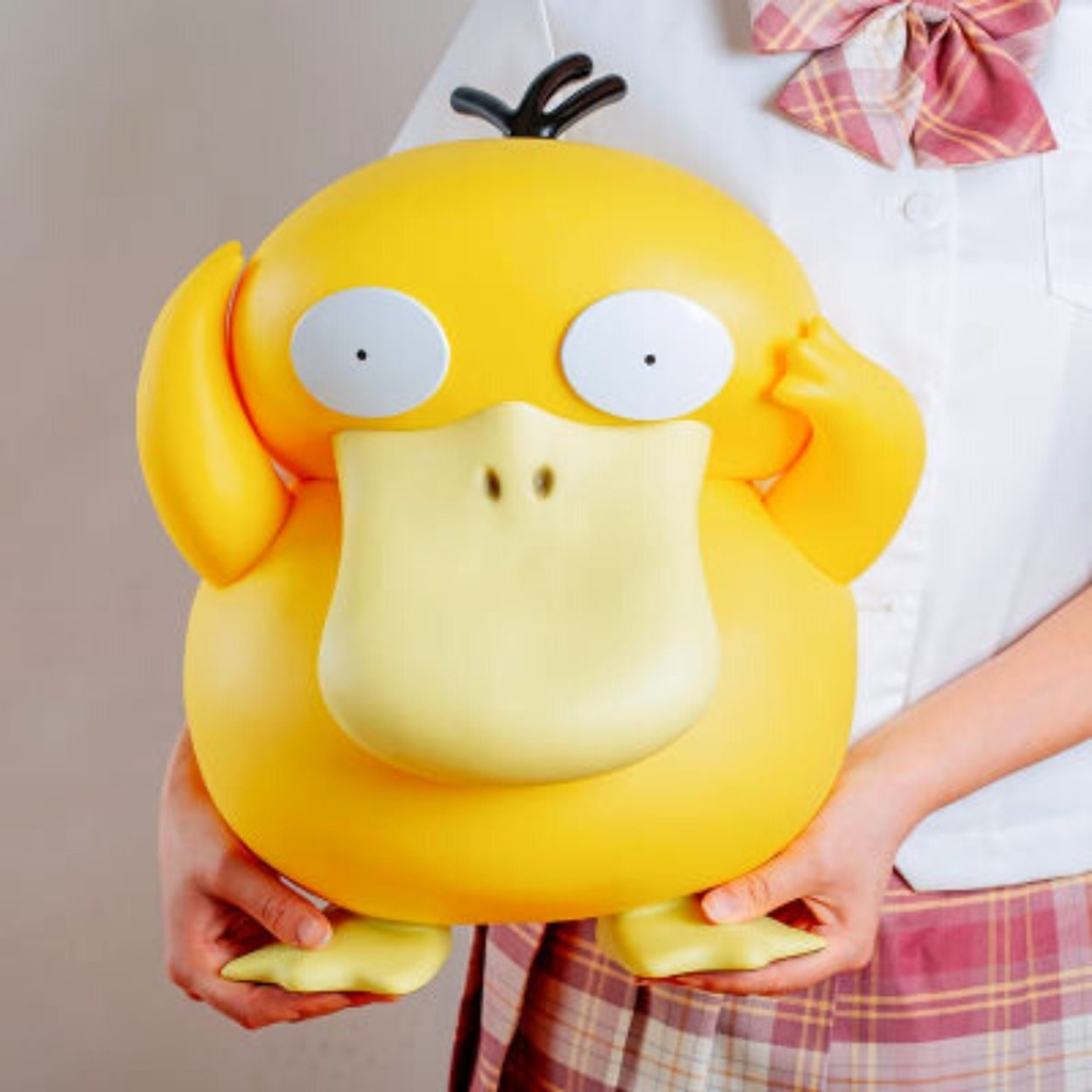 Hàng Loại 1 - Mô Hình POKEMON Vịt Koduck - Cao 38cm - rộng 25cm - nặng 3kg5 - Phụ kiện : 1 tóc + 3 mắt thay thế - Bộ Pokemon - Có Vỏ Hộp màu - N1-K37-T4-S4