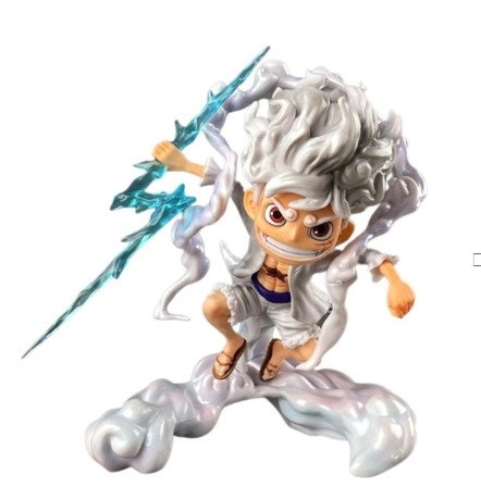 Mô Hình OnePiece Luffy nika gear 5 trạng thái chiến đấu tay cầm vũ khí cao 16cm nặng 300g , Figure OnePiece - bọc túi opp - có hộp màu - (VAT MH001-01)  - K25-T1-S7